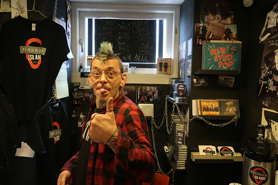 Svarti Alfur, the proprietor of the Icelandic Punk Museum.